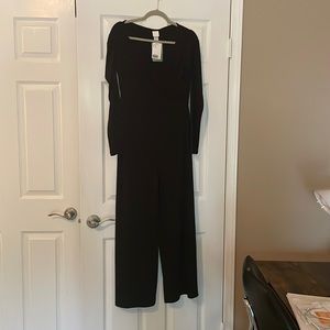 H&M NWT Size M Black Stretch Jumpsuit